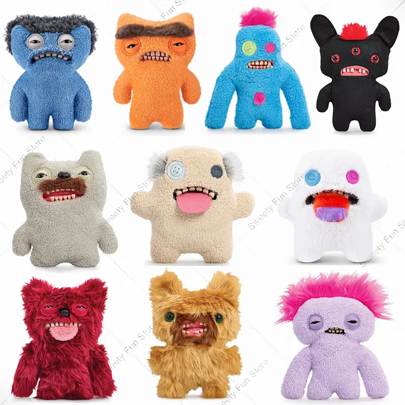 100% Original Fuggler Ugly Monster Plush Toy Fart Face Hairy Fuggs Mini Rascals Series Tooth Monsters Filling Plushies Doll Gift