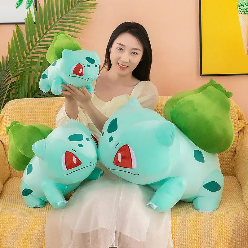 60cm Big Size Pokemon Anime Bulbasaur Venusaur Plush Toys Cute Cartoon Plush Soft Stuffed Toy Dolls for Children Kids Xmas Gifts