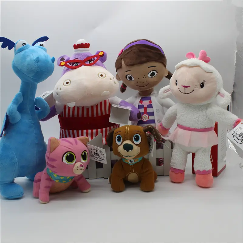 Doc McStuffins Toys Lambie Stuffy Hallie Chilly Boppy Findo Gabby Giraffe Squeakers Whispers Owl Mini Plush Stuffed Animals Toy