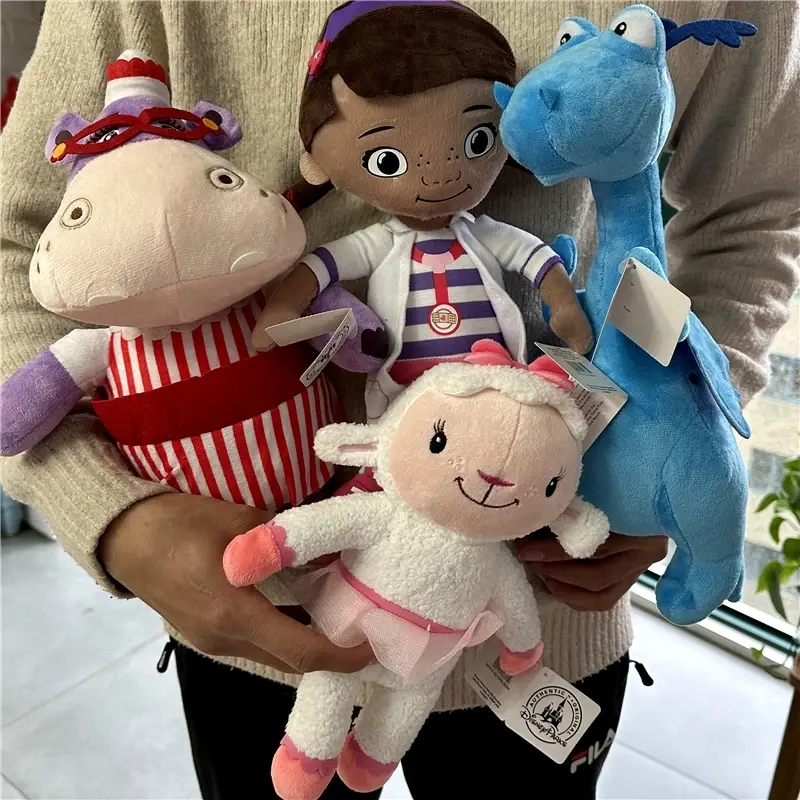 Doc McStuffins Toys Lambie Stuffy Hallie Chilly Boppy Findo Gabby Giraffe Squeakers Whispers Owl Mini Plush Stuffed Animals Toy