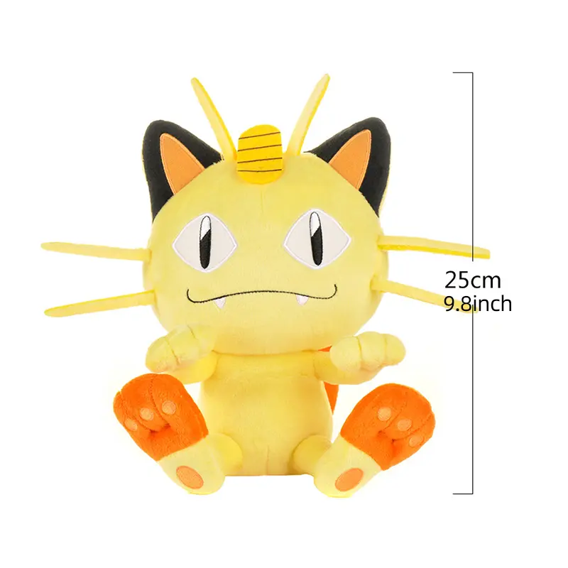 Pokemon Kawaii Meowth Stuffed Toys Cartoon&Cute Cat Kitty Plush Dolls Throw Pillow Birthday Gift  For Kids Friends Boys