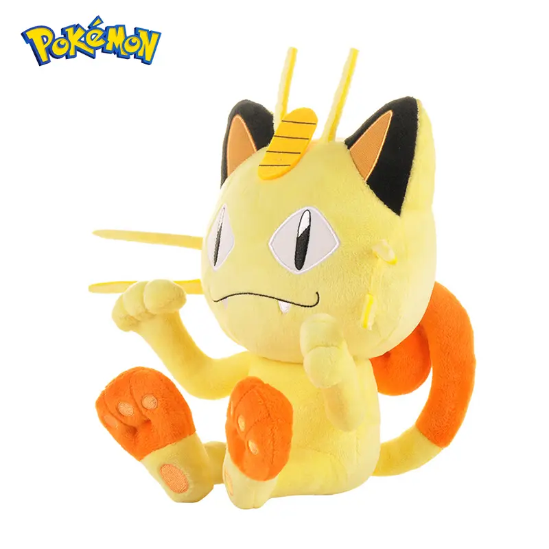 Pokemon Kawaii Meowth Stuffed Toys Cartoon&Cute Cat Kitty Plush Dolls Throw Pillow Birthday Gift  For Kids Friends Boys