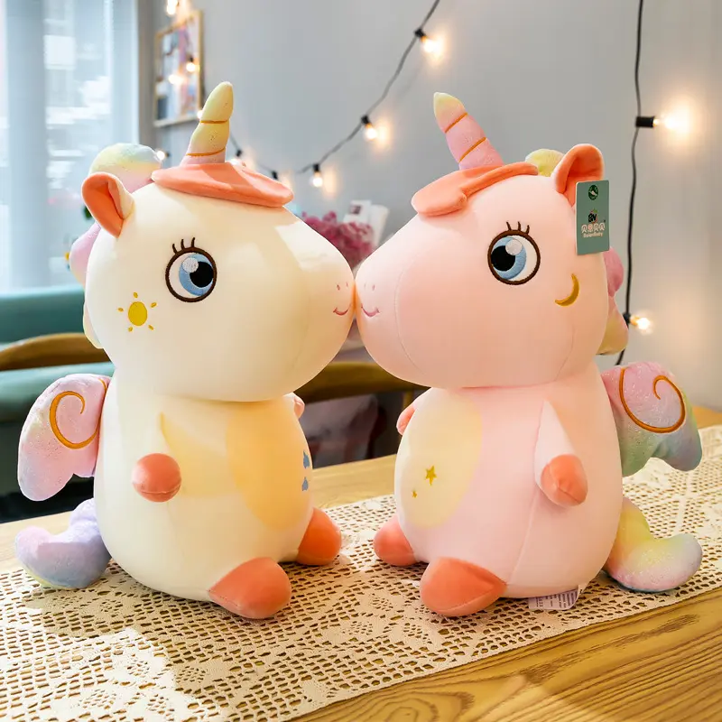 Cute Unicorn Plush Animal Sitting Horse Plush Toy Decoration Soft Pillow/Cushion Birthday Gift for Family and Friends