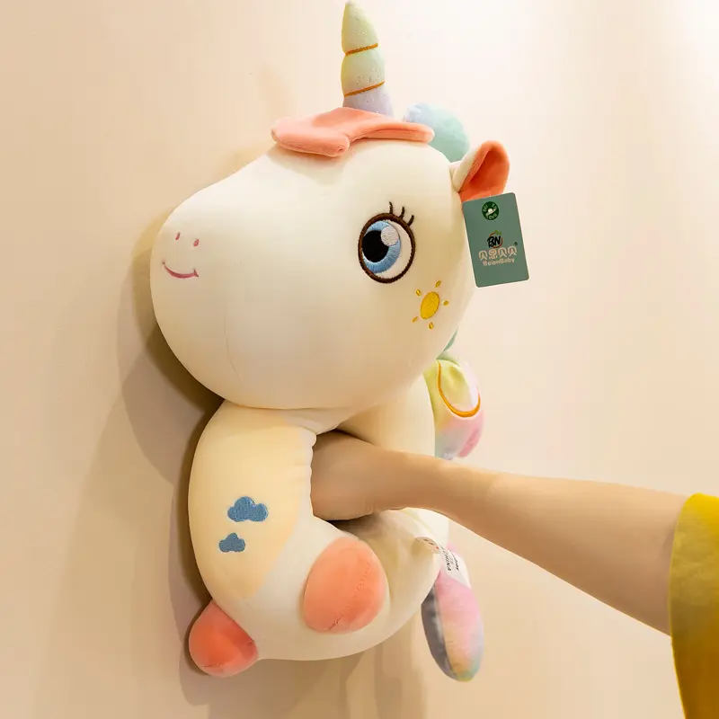 Cute Unicorn Plush Animal Sitting Horse Plush Toy Decoration Soft Pillow/Cushion Birthday Gift for Family and Friends