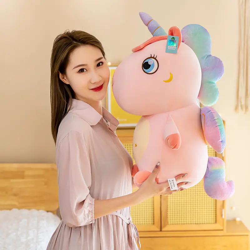Cute Unicorn Plush Animal Sitting Horse Plush Toy Decoration Soft Pillow/Cushion Birthday Gift for Family and Friends