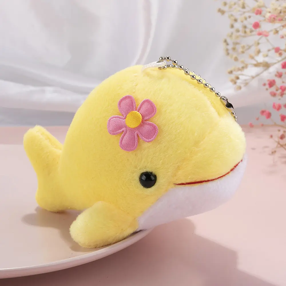 New Cute Animal Dolphin Plush Toy Small Pendant Keychain Bag Decoration Accessories Doll Children Boy Girl Gift 13*9*7CM