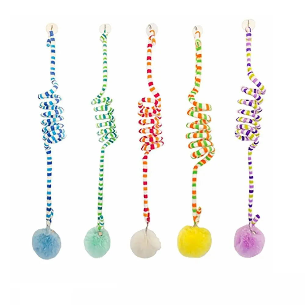 Sucker Rope Cat Toys With Bell Bite Resistant Bouncy Plush Ball Cat Toy Cat Playing Interactive Relieve Boredom