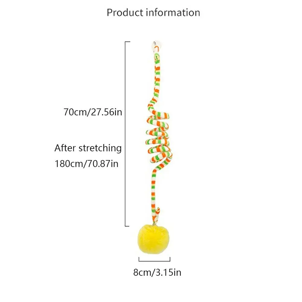 Sucker Rope Cat Toys With Bell Bite Resistant Bouncy Plush Ball Cat Toy Cat Playing Interactive Relieve Boredom