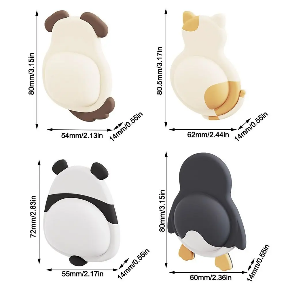 1/2Pcs New Soft Rubber Door Stopper Self Adhesive Shockproof Anti Collision Pads Mute Design Anti-slip Protection Stickers Home