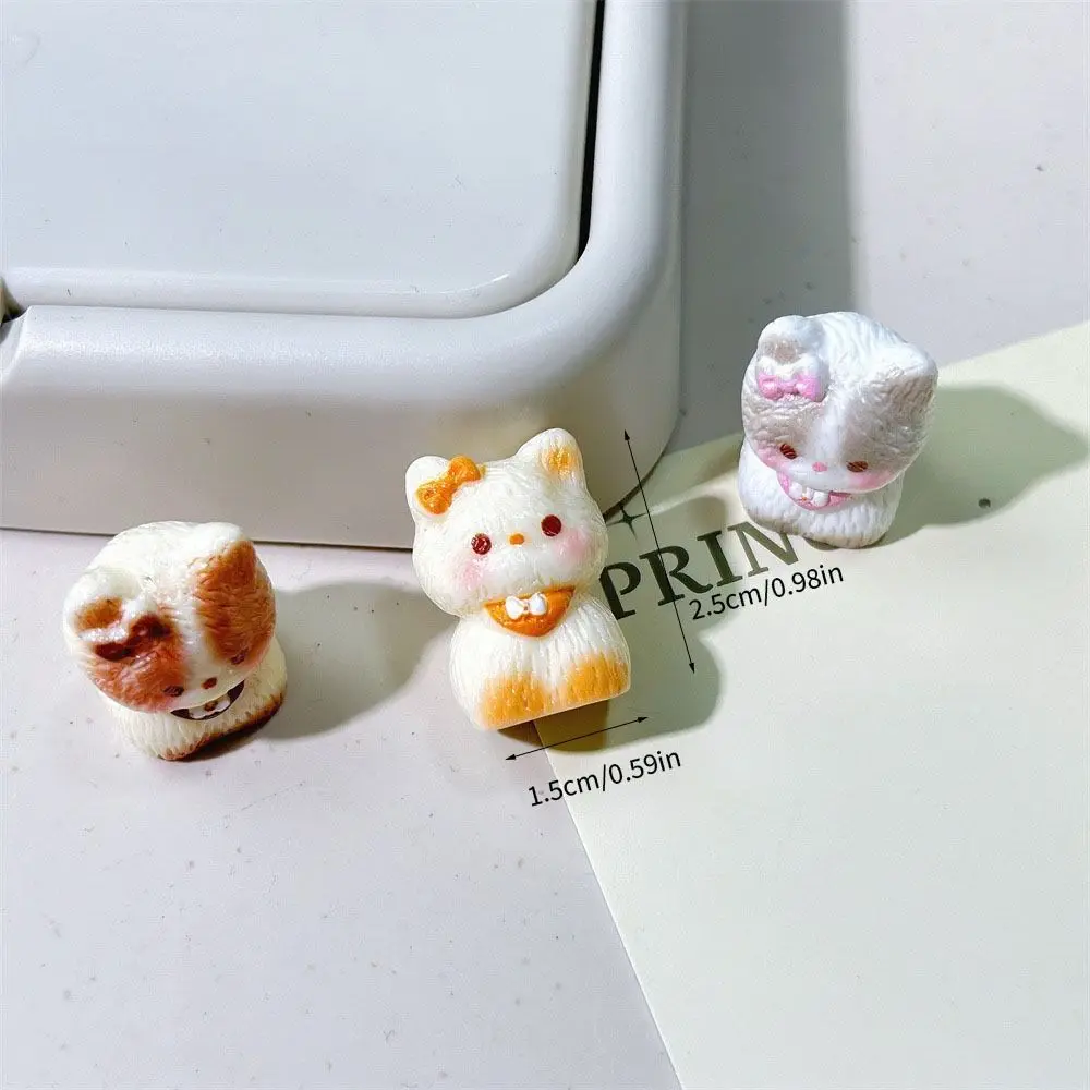 Cartoon Cute Dashboard Accessories Mini Cat Resin Rear View Mirror Decor Garden Miniature DIY
