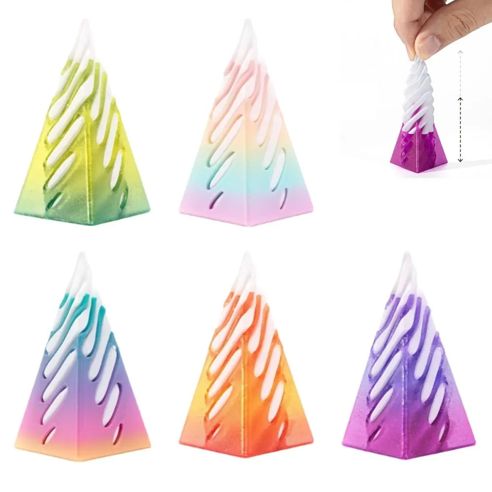 Gifts 3D Printed 3D Decoration Toy Fidget Feature Mini Size Spiral Cone Toy Illusion Effect Mini Vortex Toy Office Desk