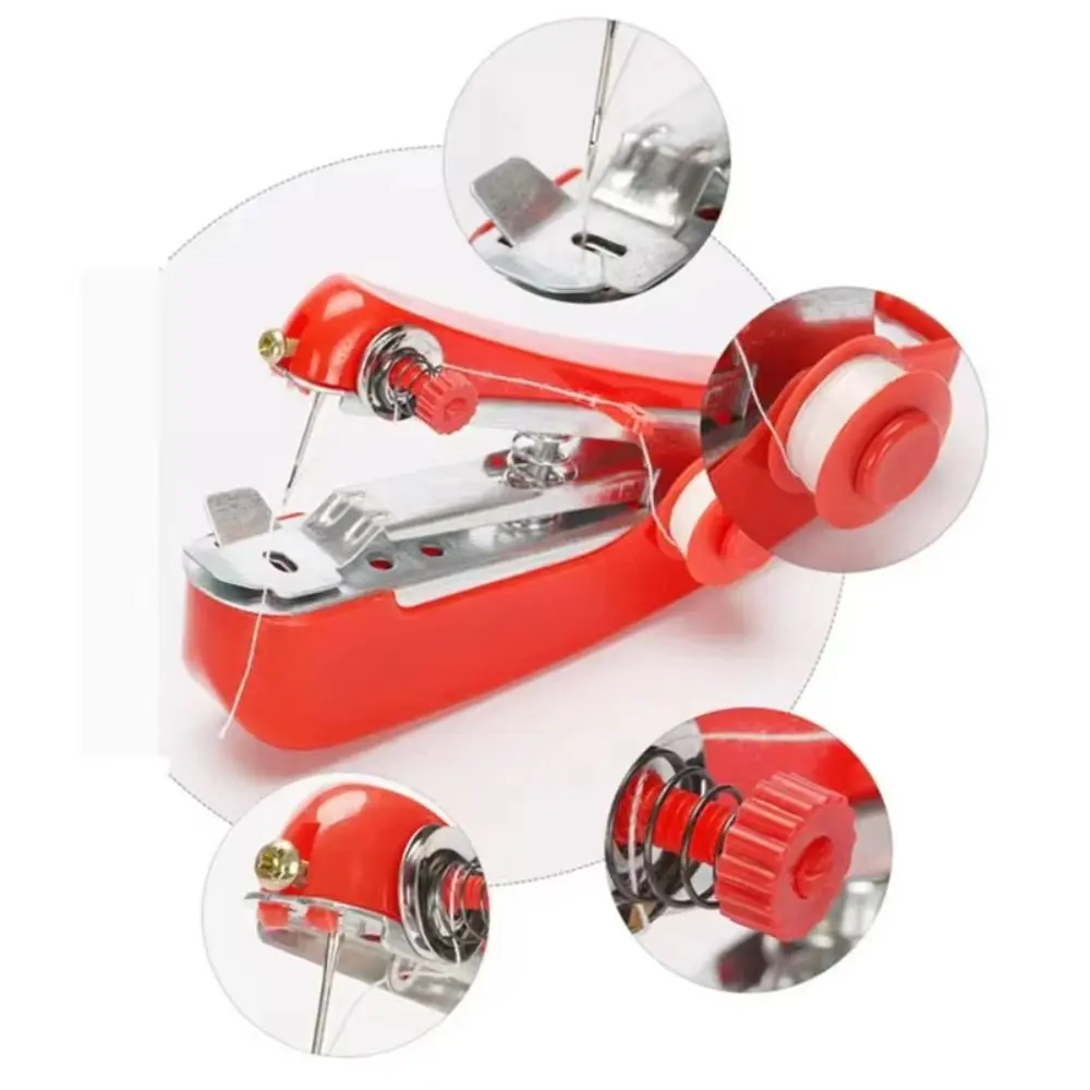 Mini Household Handheld Sewing Machine Pocket Outdoor Portable Sewing Machine Travel Small Sewing Machine for Outdoor Activities