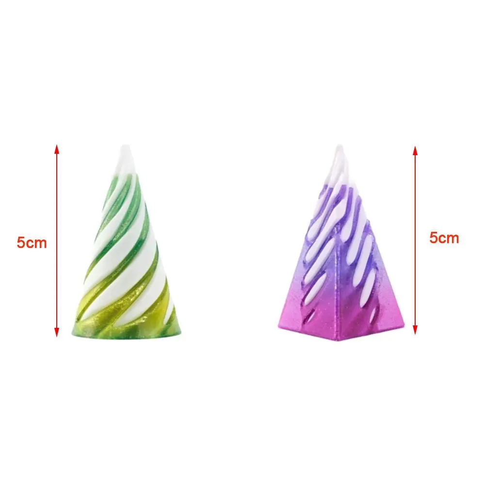 Gifts 3D Printed 3D Decoration Toy Fidget Feature Mini Size Spiral Cone Toy Illusion Effect Mini Vortex Toy Office Desk