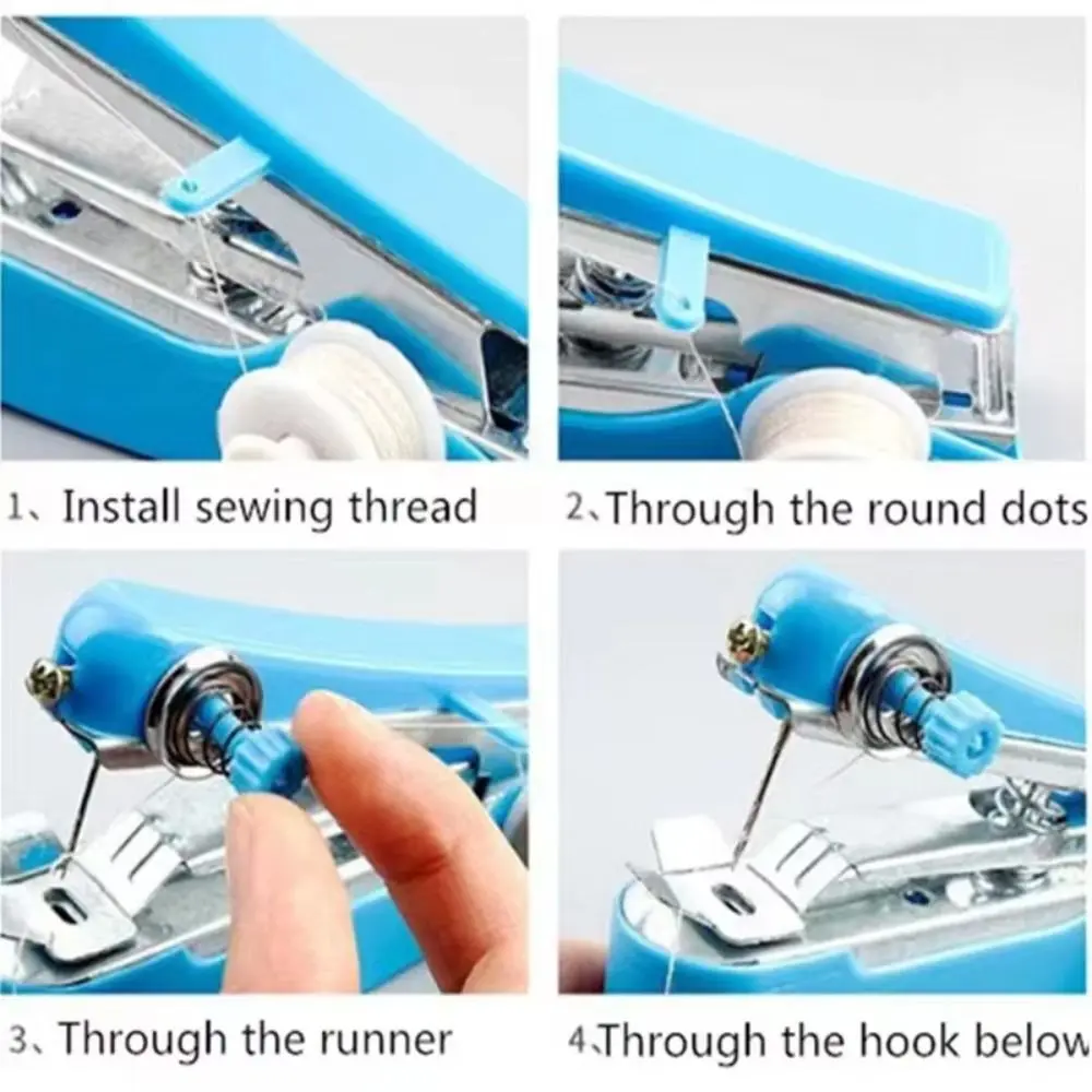 Mini Household Handheld Sewing Machine Pocket Outdoor Portable Sewing Machine Travel Small Sewing Machine for Outdoor Activities