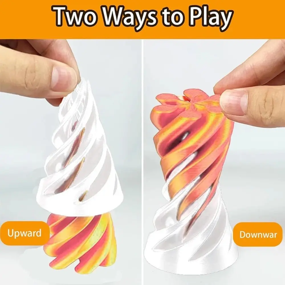 Gifts 3D Printed 3D Decoration Toy Fidget Feature Mini Size Spiral Cone Toy Illusion Effect Mini Vortex Toy Office Desk