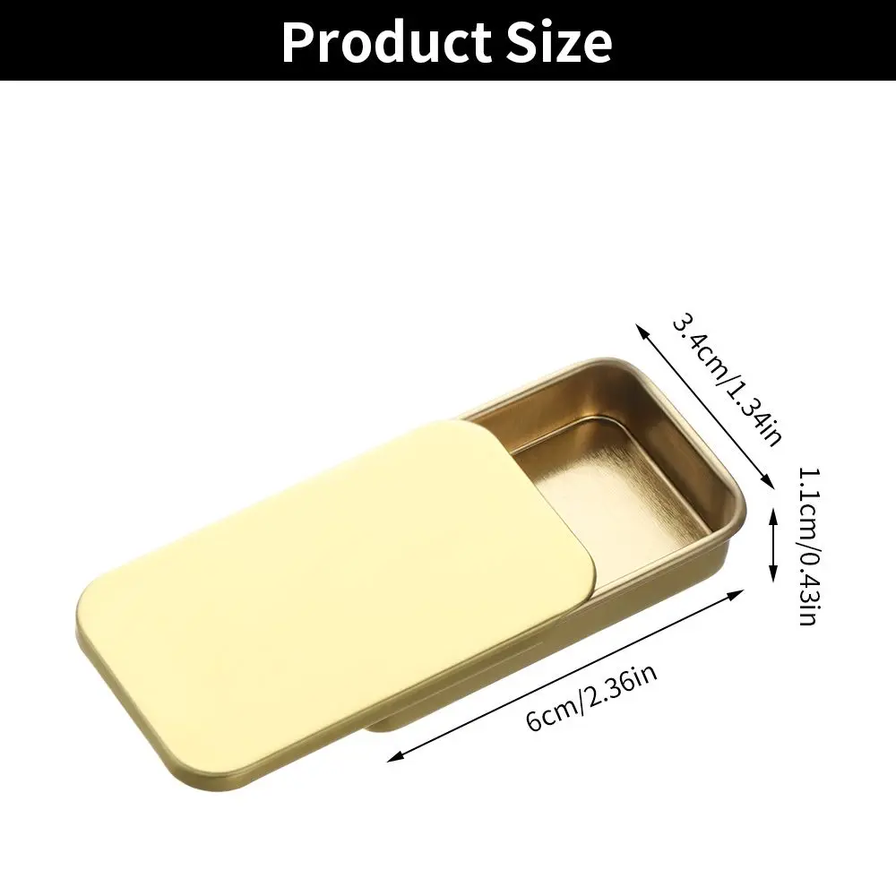 Mini Eyebrow Soap Box Tinplate Push Small Storage Home Organizer Box Containers Rectangular Empty Tins