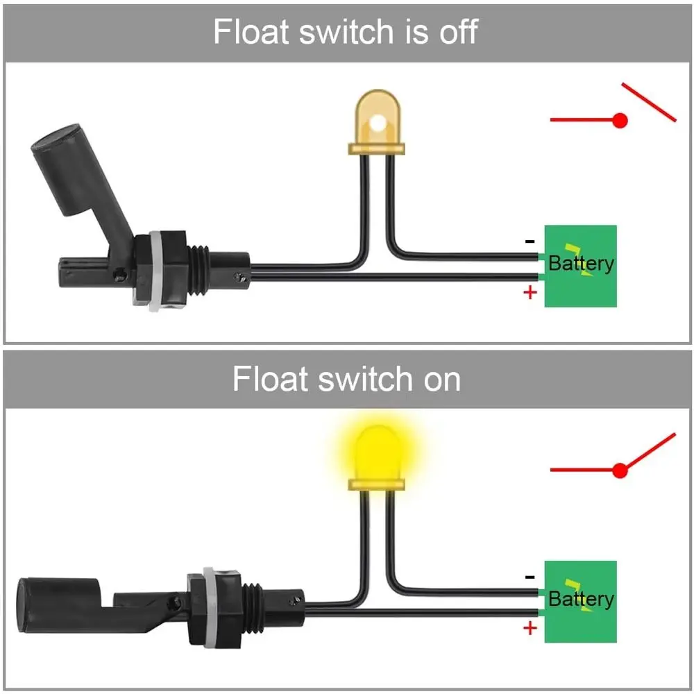 1Pcs Reliable Performance Water Level Switch High Sensitivity Stable Float Switch Plastic Liquid Level Sensor