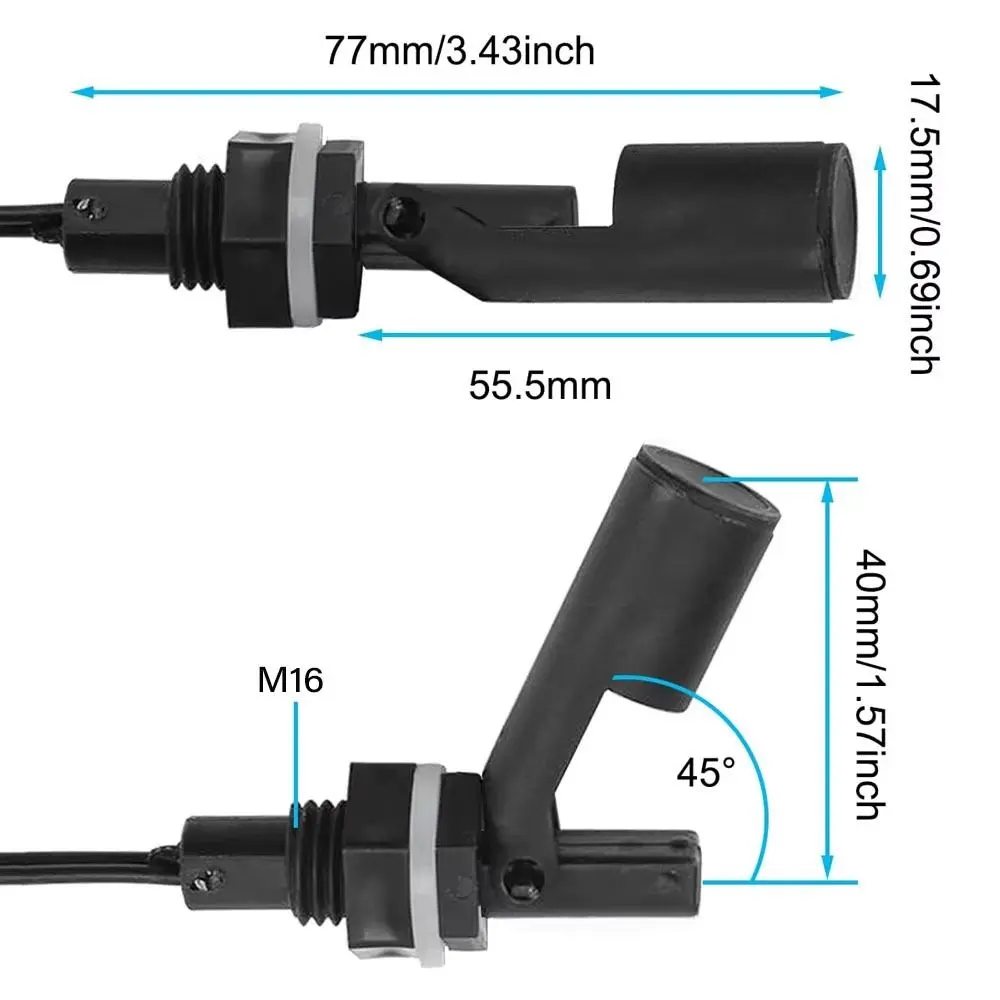 1Pcs Reliable Performance Water Level Switch High Sensitivity Stable Float Switch Plastic Liquid Level Sensor