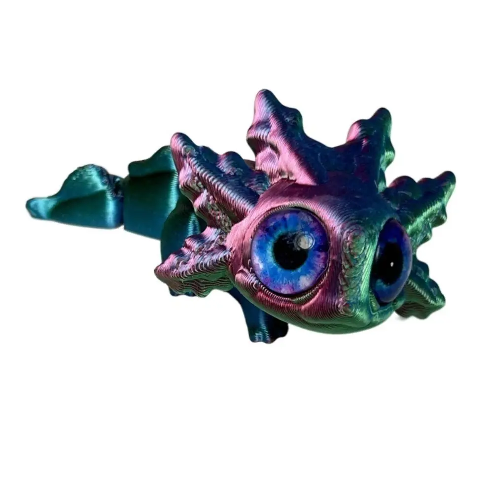 Movable Joints Simulation Salamander Doll Colorful Miniature Size Salamander Figures Simulation Eyes Handmade Home Decoration