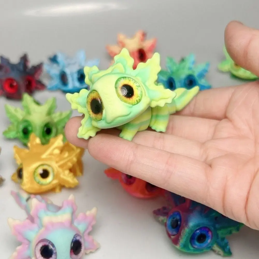 Movable Joints Simulation Salamander Doll Colorful Miniature Size Salamander Figures Simulation Eyes Handmade Home Decoration