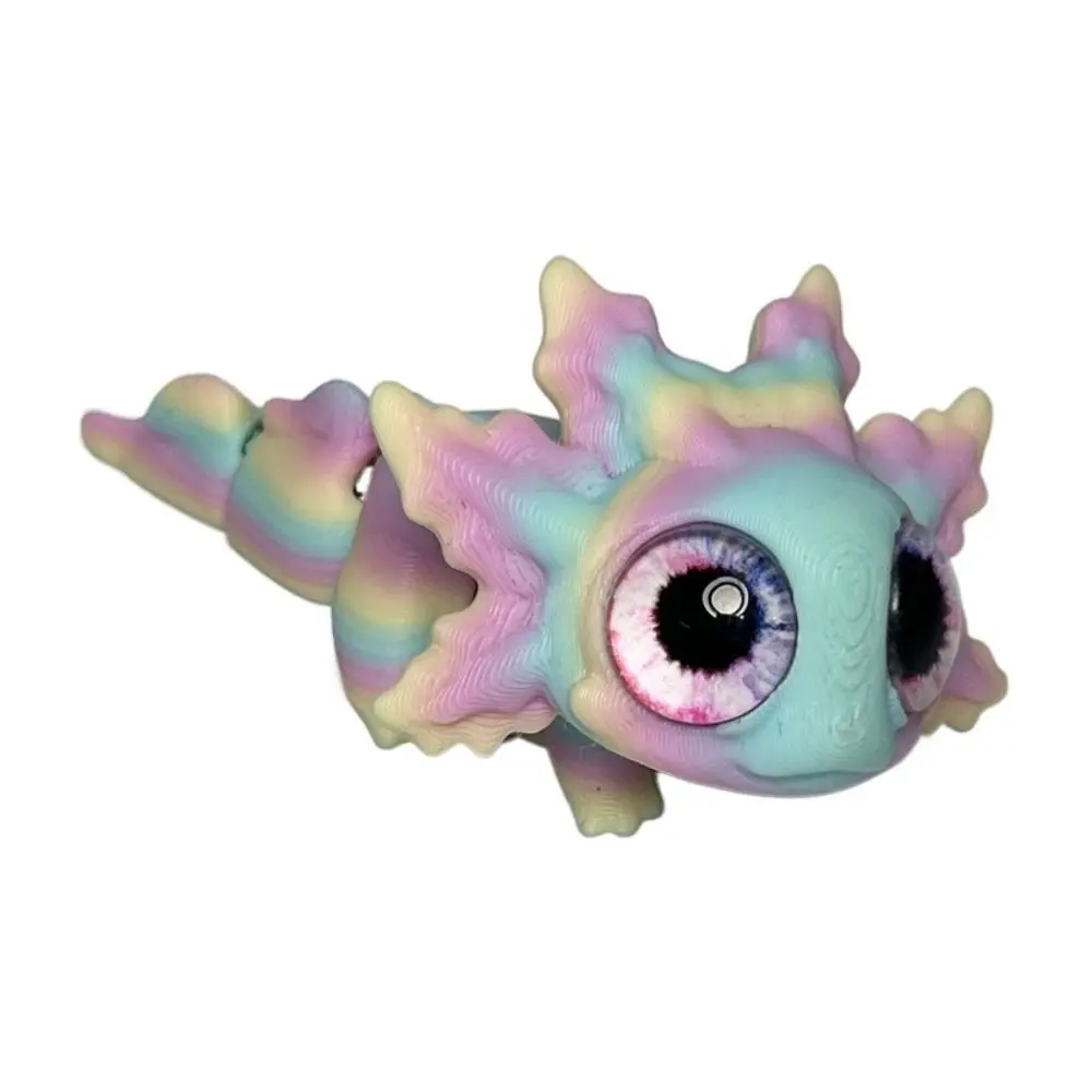 Movable Joints Simulation Salamander Doll Colorful Miniature Size Salamander Figures Simulation Eyes Handmade Home Decoration