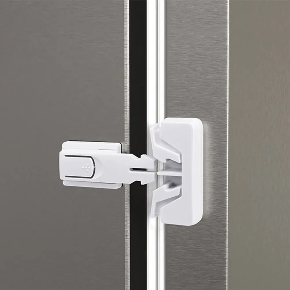 Anti-pinch Refrigerator Lock Right-angle Strong Fixation Baby Safety Lock Self-adhesive Cabinet Door Lock