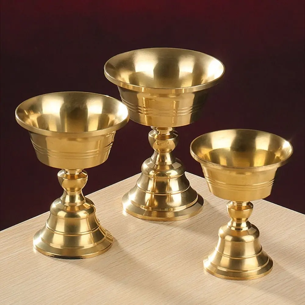 Universal Copper Butter Lamp Holder Golden Multi-Size Long Lamp Candlestick Candle Cup Festival Ornament