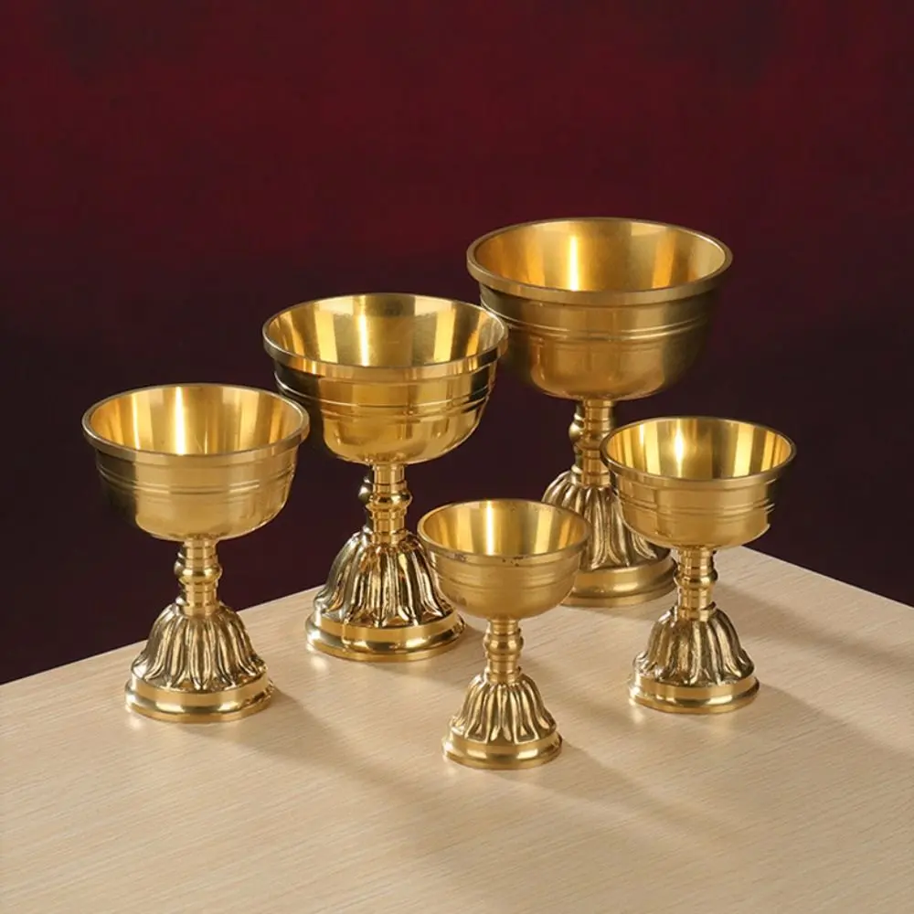 Universal Copper Butter Lamp Holder Golden Multi-Size Long Lamp Candlestick Candle Cup Festival Ornament