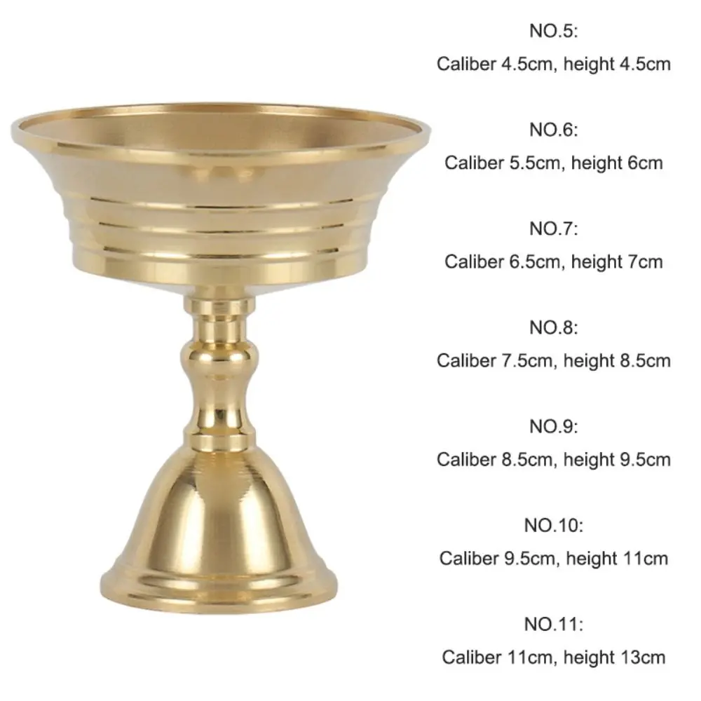 Universal Copper Butter Lamp Holder Golden Multi-Size Long Lamp Candlestick Candle Cup Festival Ornament