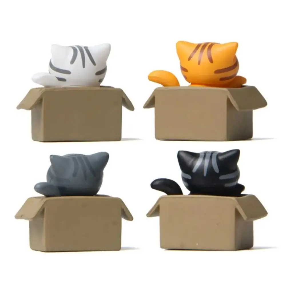 High Quality Cartoon Mini Cat Ornament Micro Landscape Plastic Garden Kitten Statue Cute Toy Miniature Figurines Kids Gift