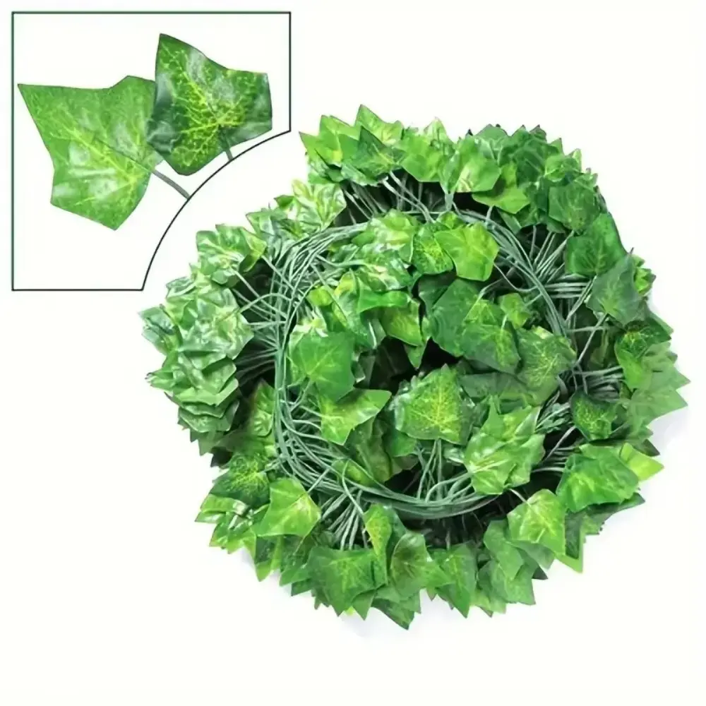 Green Color Artificial Ivy Leaf Flexible Vine Lightweight Hanging Garland DIY Craft Plastic Material Artificial Vine