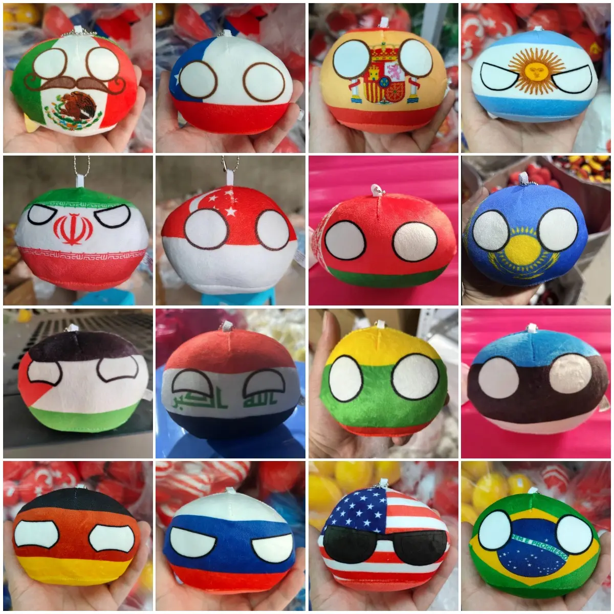 70 styles 10cm Country Ball Plush Toys Polandball Pendant Country Balls Countryball Stuffed Doll Toy Home Decor Gift for Kids