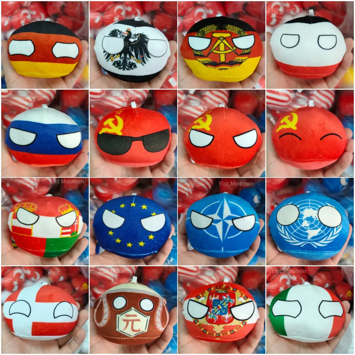 70 styles 10cm Country Ball Plush Toys Polandball Pendant Country Balls Countryball Stuffed Doll Toy Home Decor Gift for Kids