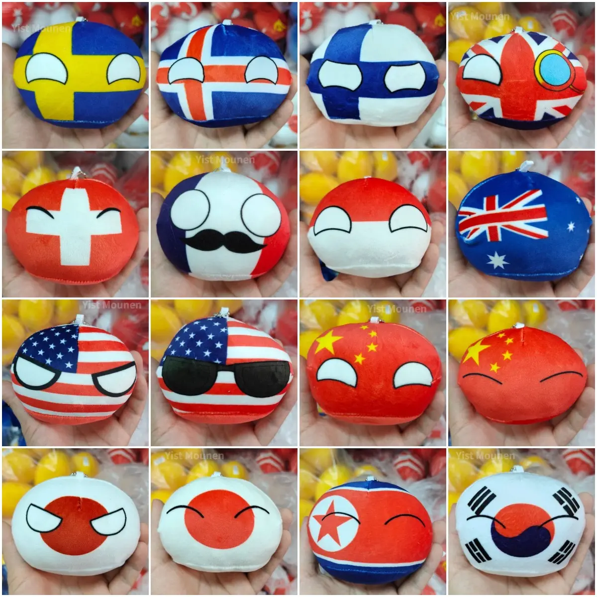 70 styles 10cm Country Ball Plush Toys Polandball Pendant Country Balls Countryball Stuffed Doll Toy Home Decor Gift for Kids