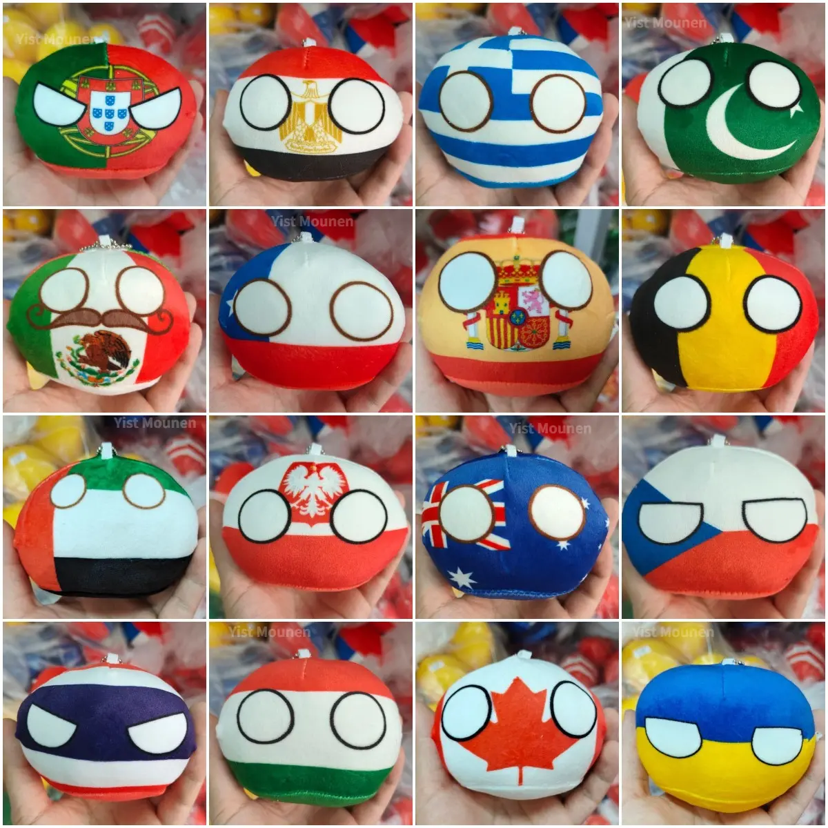 70 styles 10cm Country Ball Plush Toys Polandball Pendant Country Balls Countryball Stuffed Doll Toy Home Decor Gift for Kids