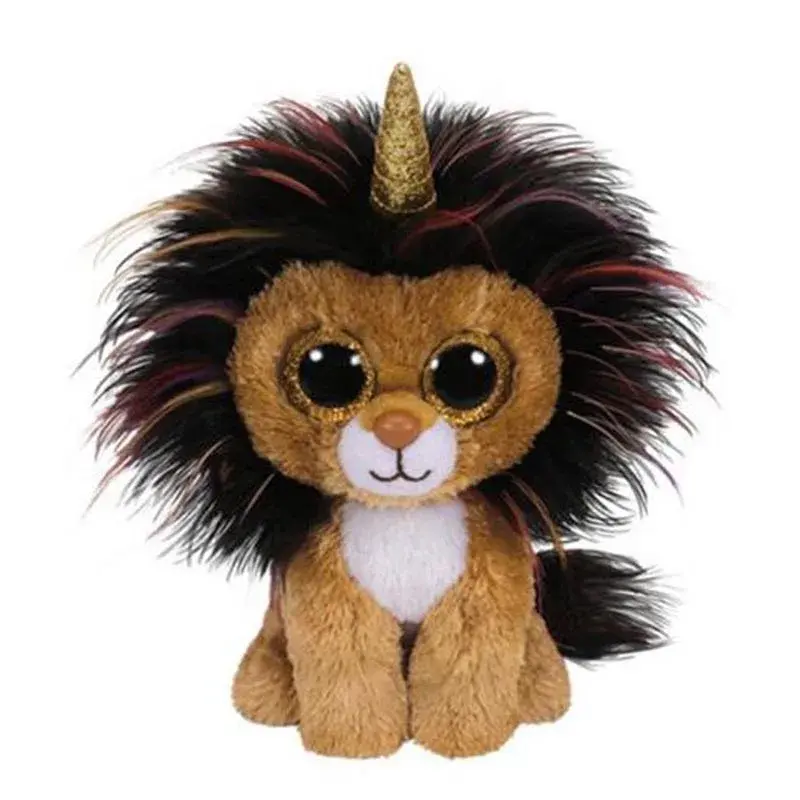 15CM TY Big Eye Beanie Plush Stuffed Animal Cat unicorn Fox  Dog Deer dinosaur owl Doll Toy Christmas Gift