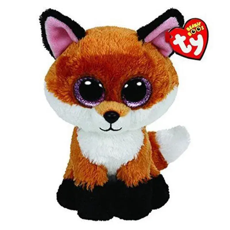 15CM TY Big Eye Beanie Plush Stuffed Animal Cat unicorn Fox  Dog Deer dinosaur owl Doll Toy Christmas Gift