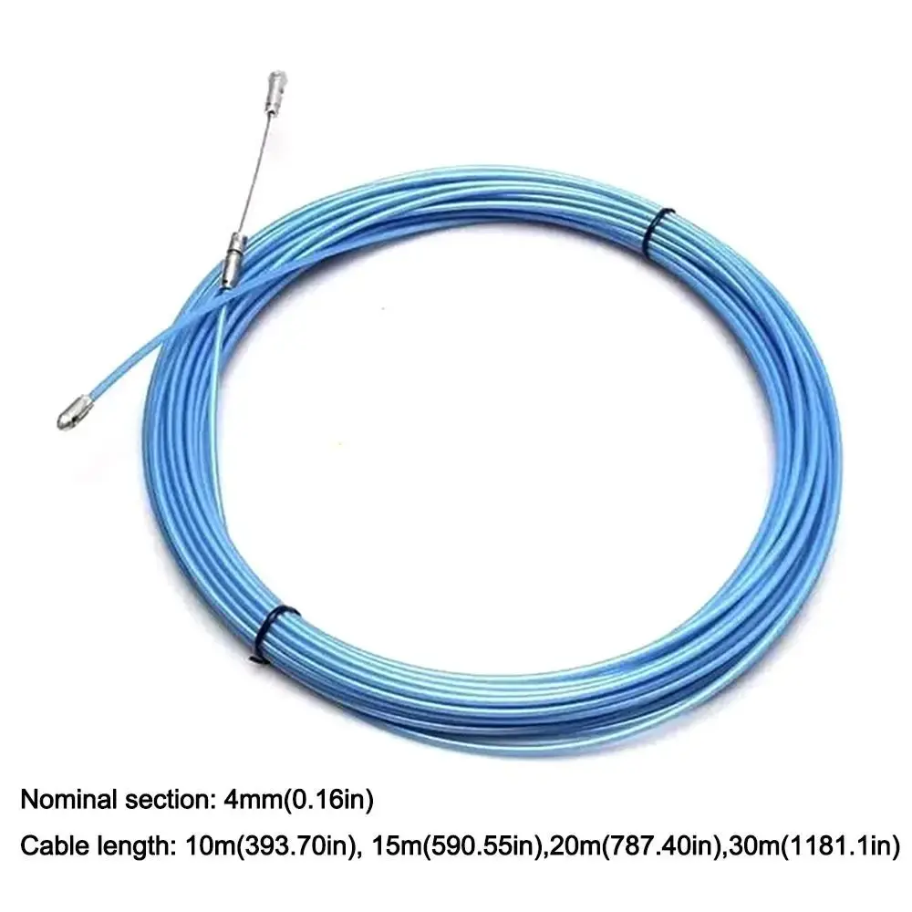 10/15/20/30m Wire Cable Puller Blue Universal Fastener Cable Pulling Tool Threading Device for Telecom Electrical Wall