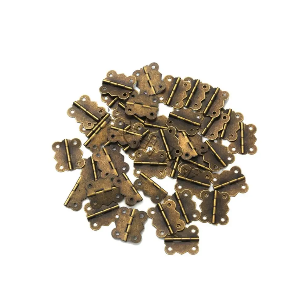 20/30Pcs Antique Brushed Bronze Butterfly Hinge 4 Holes Retro Furniture Fittings Metal Universal Jewelry Wooden Boxes Hinge