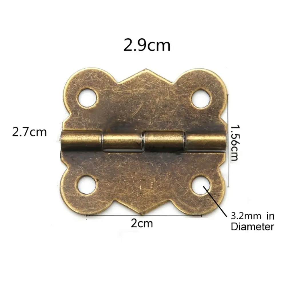 20/30Pcs Antique Brushed Bronze Butterfly Hinge 4 Holes Retro Furniture Fittings Metal Universal Jewelry Wooden Boxes Hinge