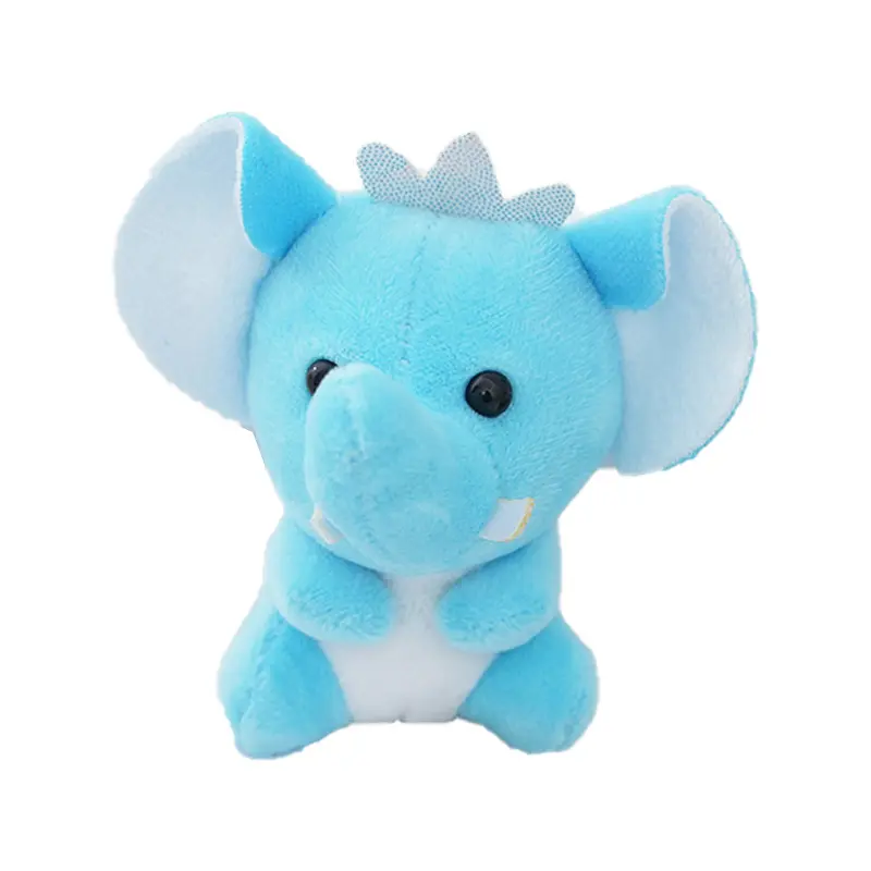 Mini Elephant Plush Toy Cartoon Animal Pendant Soft Stuffed Doll Elephant Keychain Backpack Car Bag Key Ring Decor Kid Gift