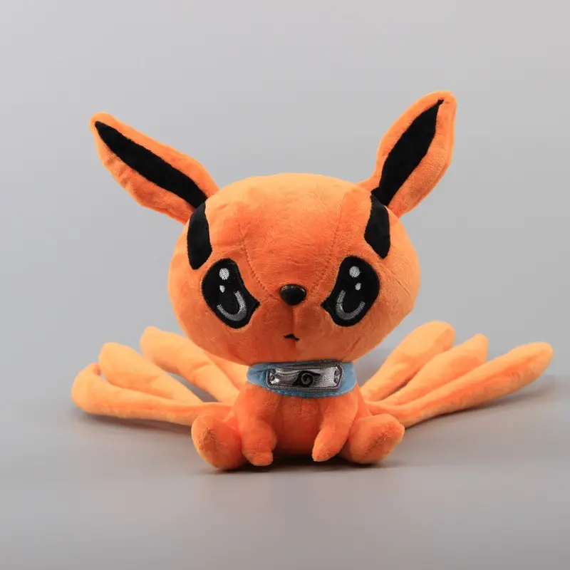 Kurama plush cartoon doll toy cute soft stuffed kyuubi fox plush doll for children birthday gift 20cm