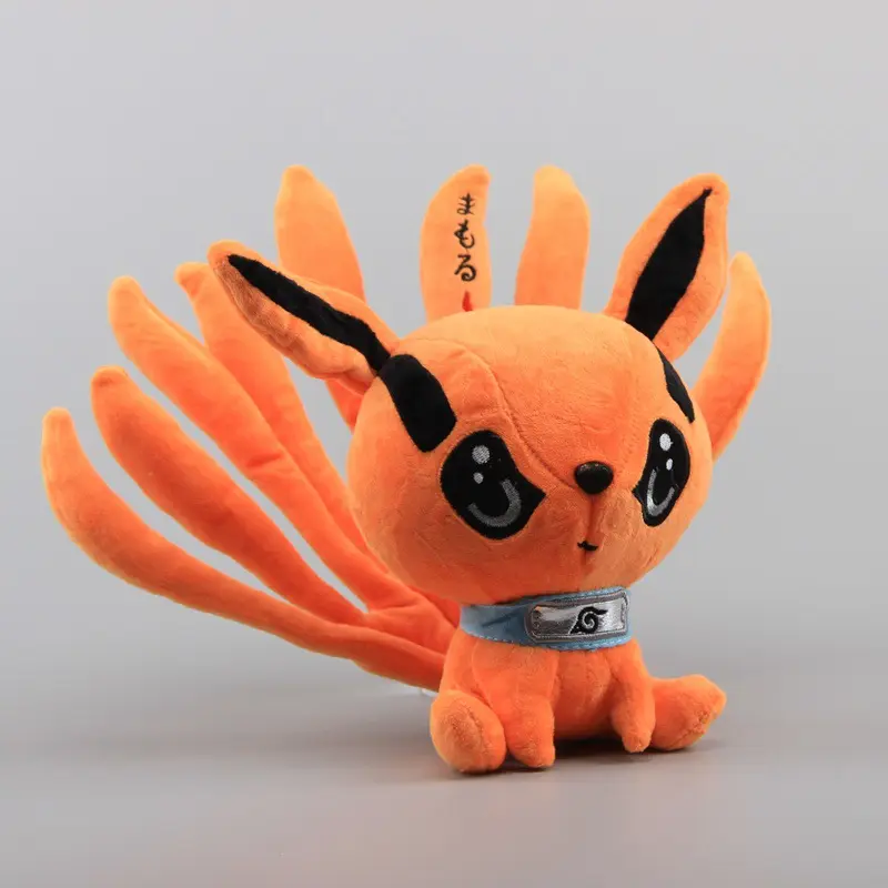 Kurama plush cartoon doll toy cute soft stuffed kyuubi fox plush doll for children birthday gift 20cm