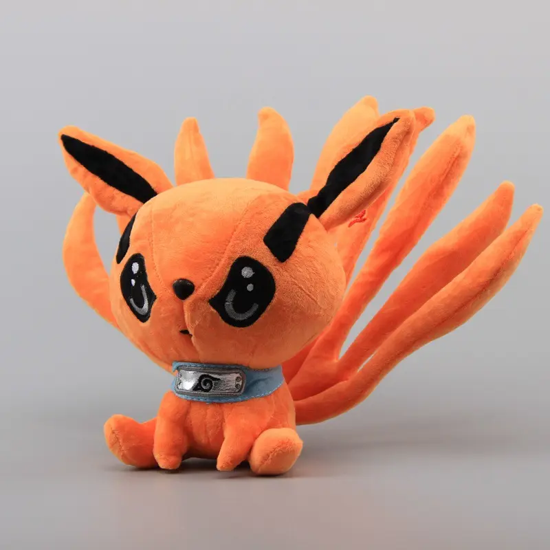Kurama plush cartoon doll toy cute soft stuffed kyuubi fox plush doll for children birthday gift 20cm