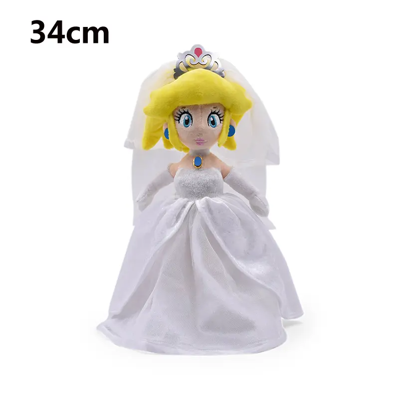Cartoon Mario Plush Princess Series Princess Peach Daisy Rosalina Soft Stuffed Doll Toys Animal Plushie Kids Birthday Xmas Gifts