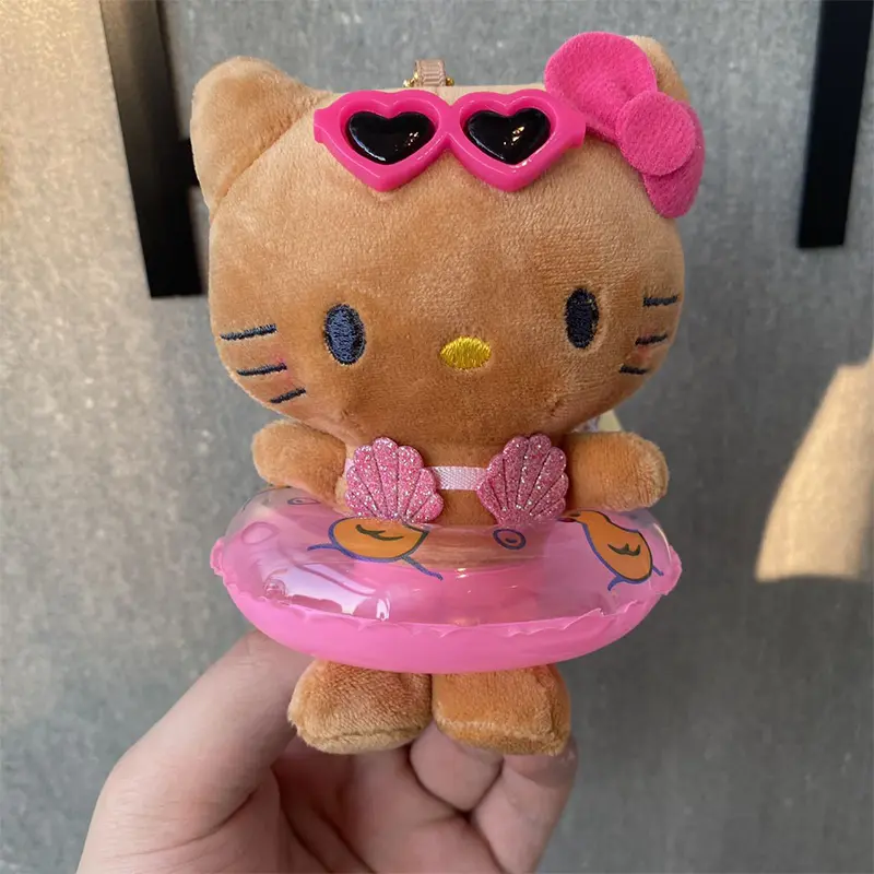 Kawaii Hello Kitty Sanrio Plush Toys Anime Doll Skin Color Plushie Toy Hawaiian Collection Cute Y2K Stuffed Room Decoration Gift