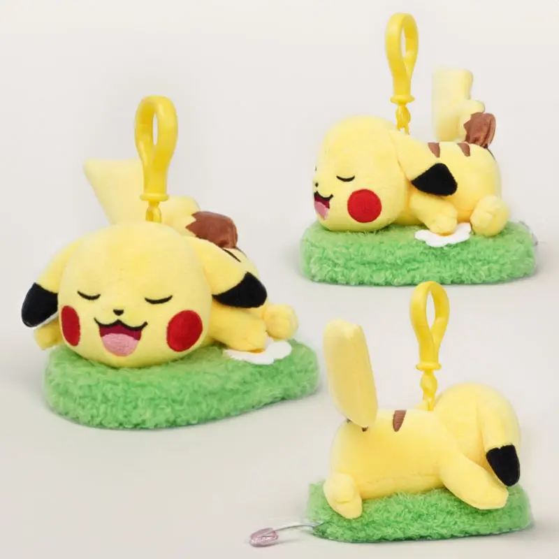 Animal Pokemon Pikachu Eevee Bulbasaur Charmander Jigglypuff Squirtle Kawaii Plush Toys Pendant Keyring Keychain Birthday Gifts