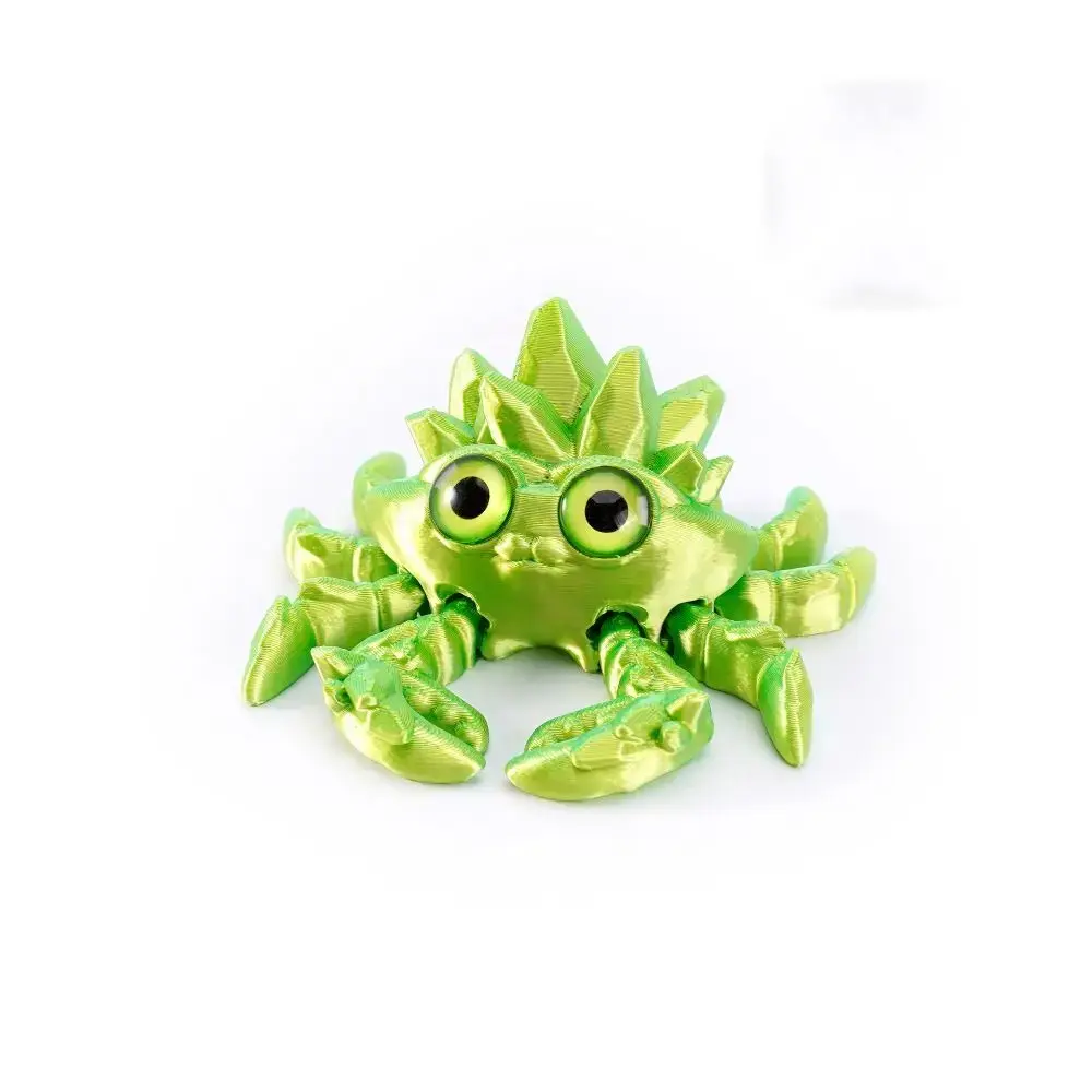 PLA 3D Printed Gems Crab Model Multicolor Movable Crystal Gems Crab Doll Multi-jointed Crystal Crab Action Figurine