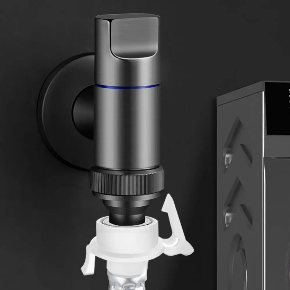 Metal Washing Machine Faucet Valve Wall Mounted Multi-function Faucet Automatic Water Stop Valve One Into One Out Dual Control