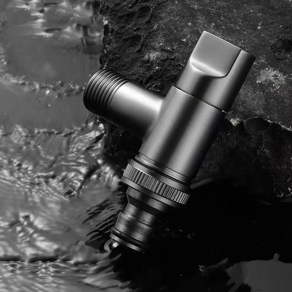 Metal Washing Machine Faucet Valve Wall Mounted Multi-function Faucet Automatic Water Stop Valve One Into One Out Dual Control